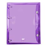 Fichário_Universitário_Breeze_Fechamento_Em_Botão_Pvc_Cristal_Roxo_192_Folhas_Ref.4045_Dac