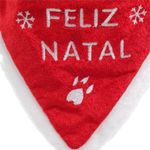Bandana_Para_Pet_Feliz_Natal_Poliéster_Vermelha_Detalhe_Branco_23cm_Ref.3108586_Cromus