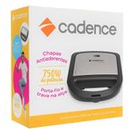 Sanduicheira_Elétrica_Toast_&_Grill_SAN615_Preta/Inox_750W_127V_SAN615127_-_Cadence