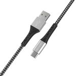 Cabo_Usb-a_Para_Usb-c_Em_Nylon_Preto_38w_1,2m_Ref.ESC05BK_Geonav