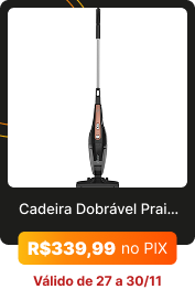 Aspirador de Pó Vertical 2 em 1 Preto 600W 127V OASP601127V - Oster